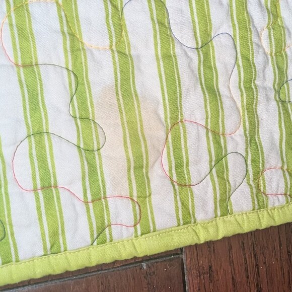 Cute Baby Blanket Quilt 48" x 48" Boys Farm Tractors Theme - Picture 5 of 5